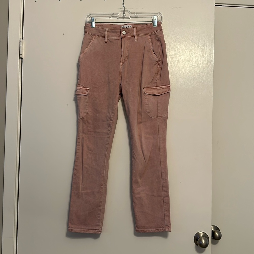 Anthropologie Paige Jolie Mid-Rise Straight Pants. Size 26. Pink